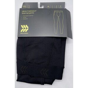 All in Motion Mens Thermal Pants Base Layers Black  Size XXL 44-46 Heavyweight